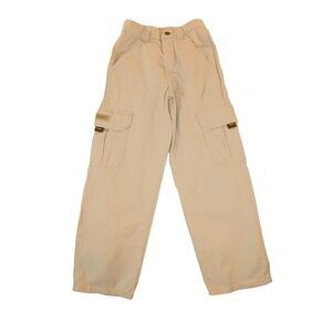 Wrangler Boys' Rugged Cargo Khaki Pants 100% Cotton Utility Pockets Size 10
